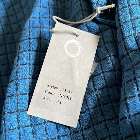 NWT Habitat 73737 Chopstick Button Cotton Pucker Window Pane Tunic Sz M/L - Picture 9 of 10